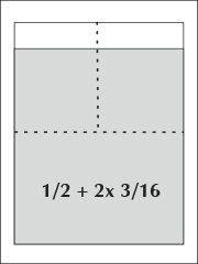 Moduly plošné inzerce - složený rozměr 1/2 + 3/16